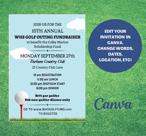 charity golf tournament invitation|A Guide to Creating Effective Golf Fundraiser Invitations.